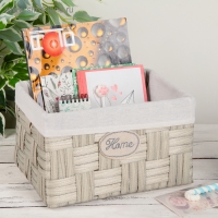 Корзина для хранения Доляна &laquo;Уютный дом&raquo;, 30&times;24&times;17 см, цвет серый