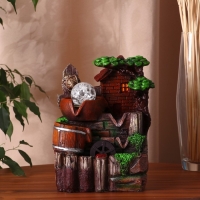 Фонтан "Тихое место, домик в лесу" 16х19х26 см (с подсветкой) Фонтан "Тихое место, домик в лесу" 16х19х26 см (с подсветкой)