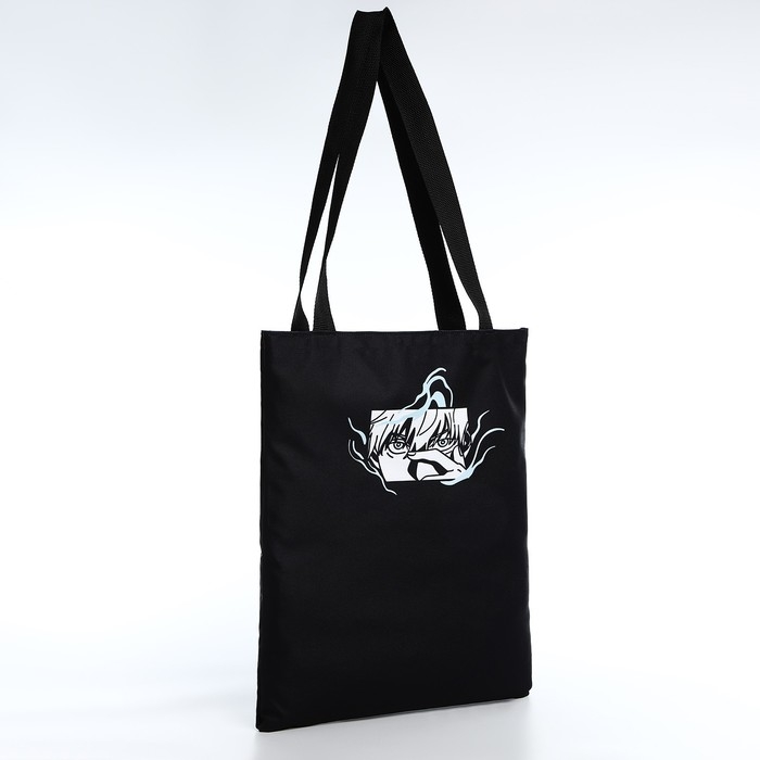 Шопер &laquo;Аниме&raquo; 35х0.5х40 см, отд без молнии, без подклада, чёрный