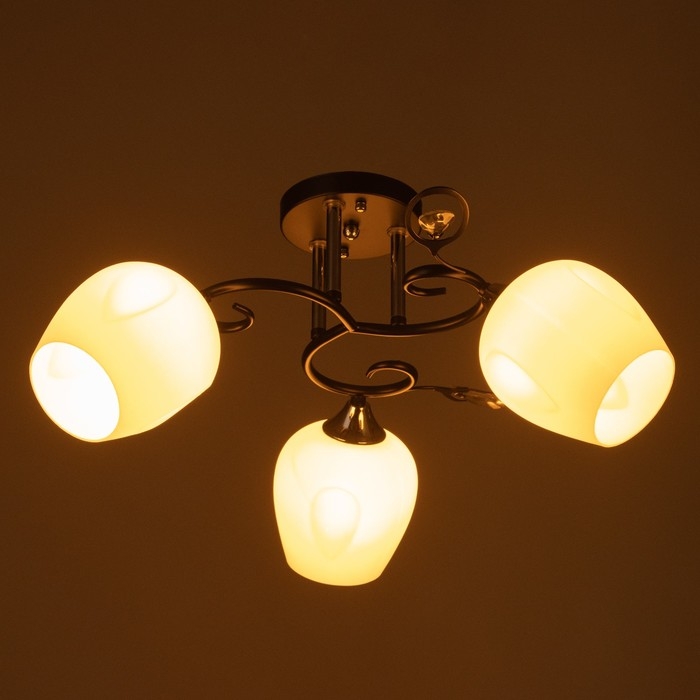 Люстра потолочная Мэгги 3хE27 40Вт Черный, хром Люстра потолочная Мэгги 3хE27 40Вт Черный, хром