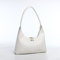 Сумка-багет на молнии, цвет белый Сумка-багет на молнии, цвет белый