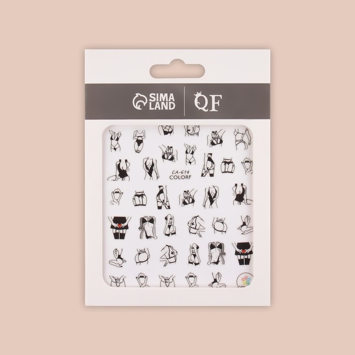 Наклейки для ногтей &laquo;Super Lady&raquo;, разноцветные