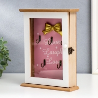 Ключница дерево 6 крючков "Золотой бант" 25,5х19х6 см Ключница дерево 6 крючков "Золотой бант" 25,5х19х6 см