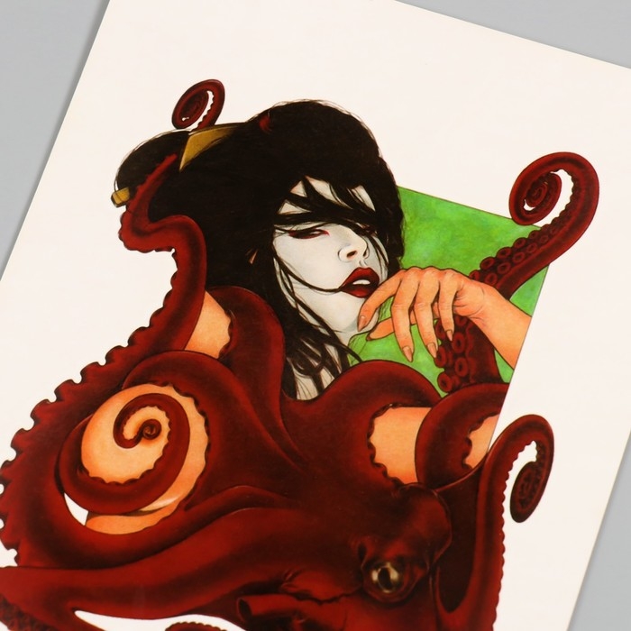 Татуировка на тело цветная Татуировка на тело цветная "Осьминог" 26,1х14,6 см