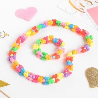 Набор детский &laquo;Выбражулька&raquo; 2 предмета: бусы, браслет, бантики, цвет МИКС