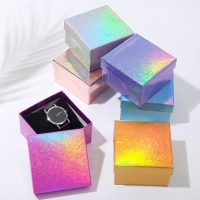Коробочка подарочная под браслет/часы &laquo;Голография&raquo;, 9&times;9 (размер полезной части 8,2&times;8,2 см), цвет МИКС