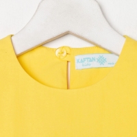 Платье детское с рюшей KAFTAN, р. 28 (86-92), желтый Платье детское с рюшей KAFTAN, р. 28 (86-92), желтый