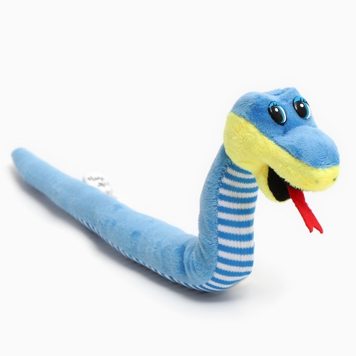 Мягкая игрушка &laquo;Змея&raquo;, с полосатым животом, 42 см, цвет МИКС