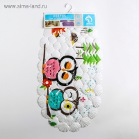 Коврик противоскользящий в ванну на присосках Доляна &laquo;Совы&raquo;, 37&times;68 см