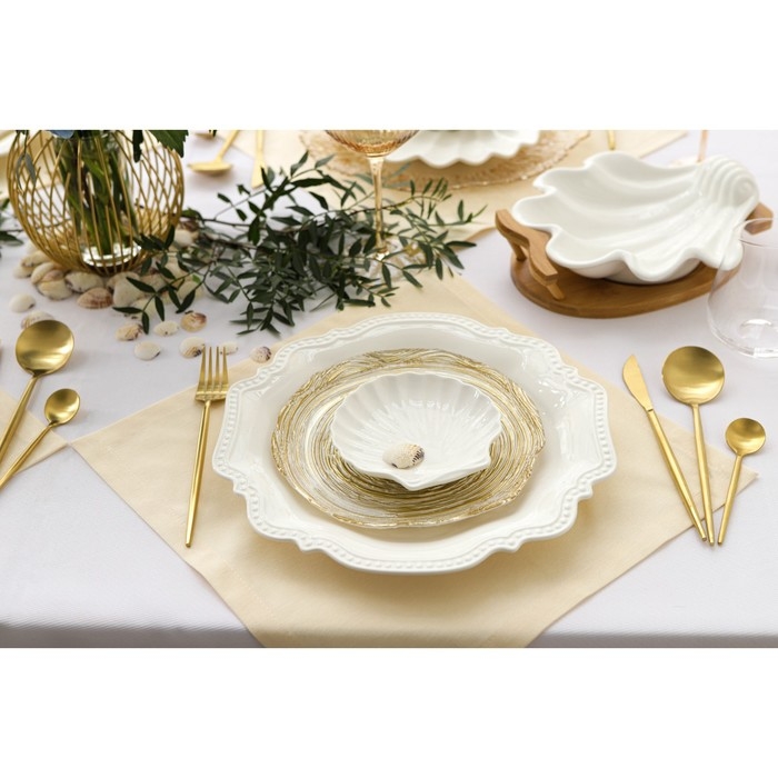 Блюдо фарфоровое Magistro &laquo;Сюита&raquo;, d=30,5 см, цвет белый