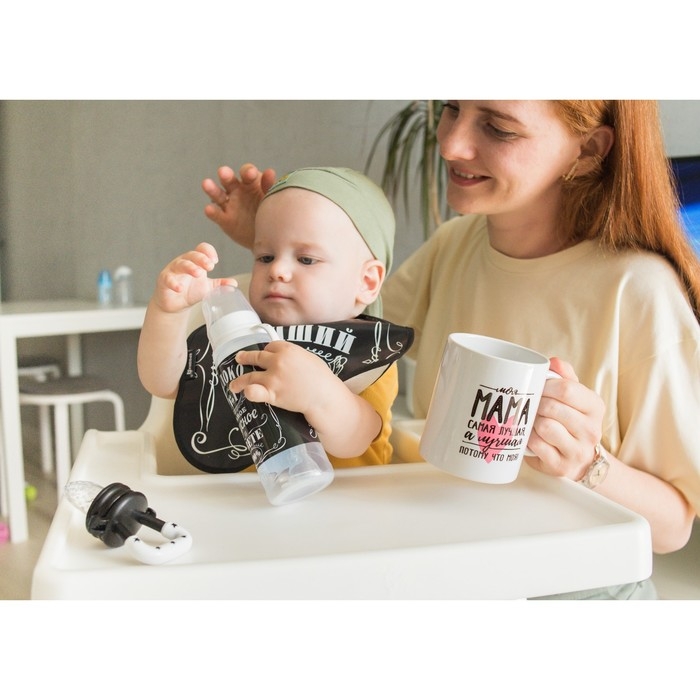 Нагрудник для кормления &laquo;Лучший ребёнок&raquo; непромокаемый на липучке, с карманом