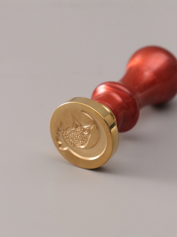 Сургучный набор "Сова на луне" печать, ручка, сургуч 12,5х10х3,6 см