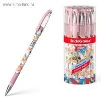 Ручка шариковая ErichKrause ColorTouch Flower Cocktail, узел 0.7 мм, чернила синие