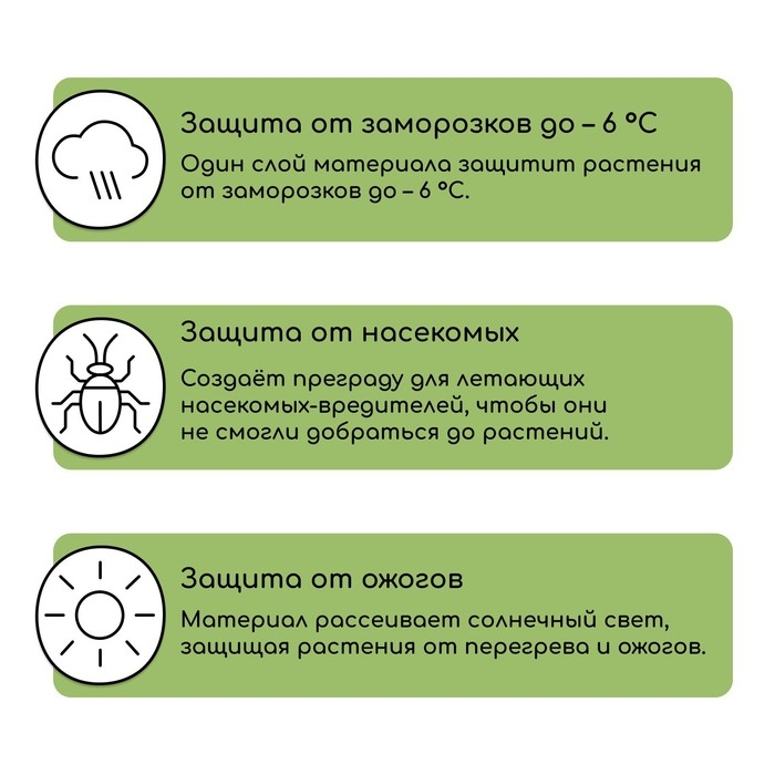 Материал укрывной, 5 &times; 3,2 м, плотность 80 г/м&sup2;, спанбонд с УФ-стабилизатором, белый, Greengo, Эконом 30%