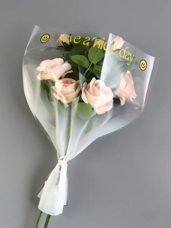 Пакет цветочный Конус, белый, 36&times;20&times;45 см&plusmn;1 см