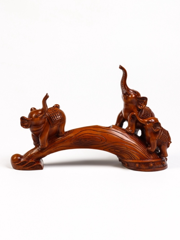 Подставка для бутылки "Два слона" под дерево, 36х10х25см