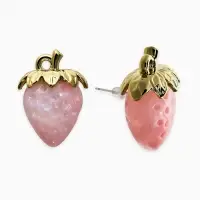 Серьги "Клубника", цвет розовый перламутр в золоте