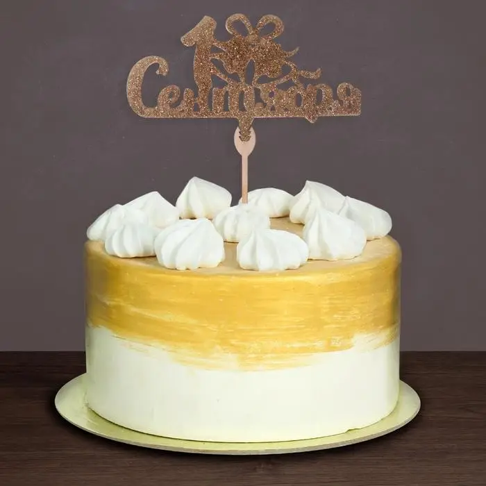 Топпер для торта &laquo;1 Сентября&raquo;, колокольчик, золото-блёстки
