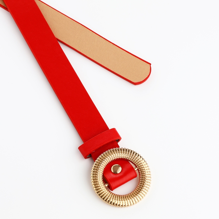 Ремень женский, ширина 1,9 см, пряжка металл, цвет красный Ремень женский, ширина 1,9 см, пряжка металл, цвет красный