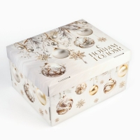 Коробка подарочная новогодняя складная «Золотая роскошь», 31.2 х 25.6 х 16.1 см Коробка подарочная новогодняя складная «Золотая роскошь», 31.2 х 25.6 х 16.1 см