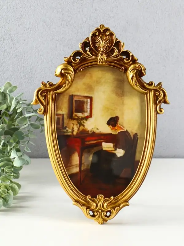 Фоторамка полистоун 15х20 см "Герб" бронза 30х20,5х2,5 см