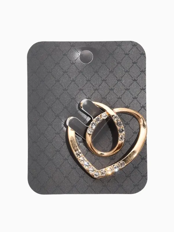 Муфта для платка &laquo;Сердце&raquo; линейное, цвет белый в золоте