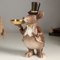 Подсвечник полистоун на 1 свечу "Мышонок в цилиндре и фраке" 17х10х23 см Подсвечник полистоун на 1 свечу "Мышонок в цилиндре и фраке" 17х10х23 см