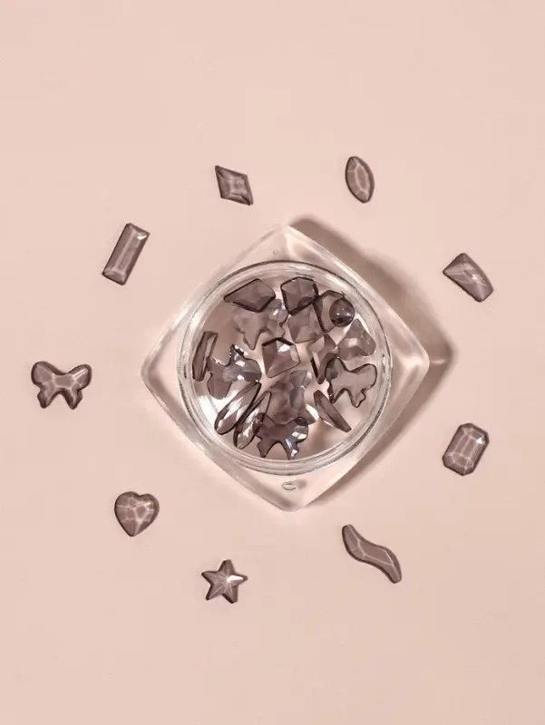 Фигурки для декора, объёмные, фиолетовые, полупрозрачные