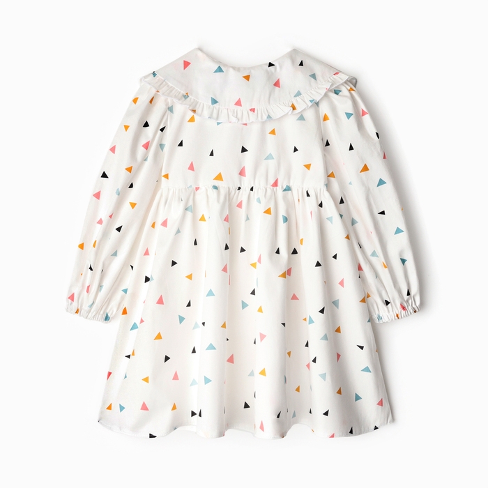 Платье детское с рюшами KAFTAN размер 28 (86-92 см) белый Платье детское с рюшами KAFTAN размер 28 (86-92 см) белый