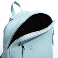 Рюкзак женский из искусственной кожи на молнии, 3 кармана, цвет голубой Рюкзак женский из искусственной кожи на молнии, 3 кармана, цвет голубой