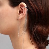 Серьга «Кафф» изящность, цвет серебро Серьга «Кафф» изящность, цвет серебро