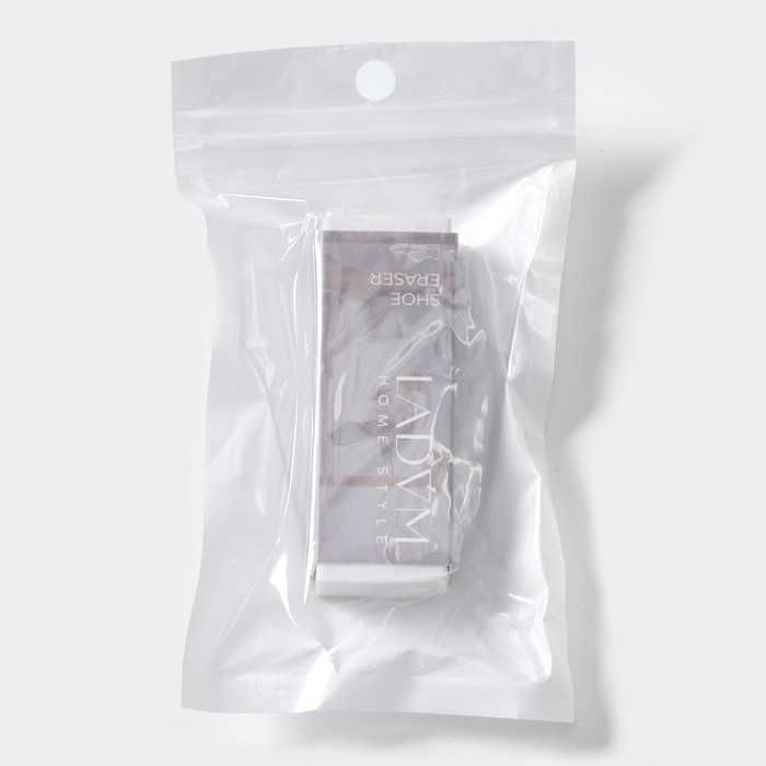 Ластик для чистки светлой обуви LaDо́m, 7,5×2,5×1,5 см, белый Ластик для чистки светлой обуви LaDо́m, 7,5×2,5×1,5 см, белый