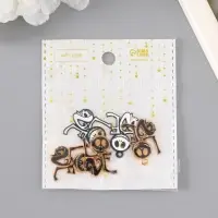 Декор для творчества металл "Жуткая любовь" эмаль МИКС 2,7х2,1 см