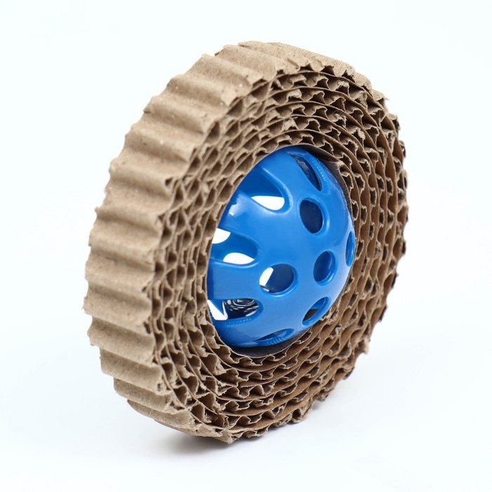 Шарик-когтеточка с бубенчиком, 5 см, синий Шарик-когтеточка с бубенчиком, 5 см, синий