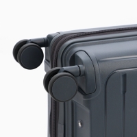 Чемодан 20", PP, 38*22*56, отд на молнии, код замок, 4 колеса, серый
