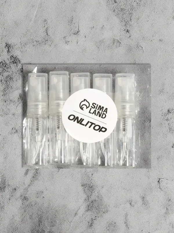 Флакон стеклянный для парфюма, с распылителем, 3 мл, прозрачный