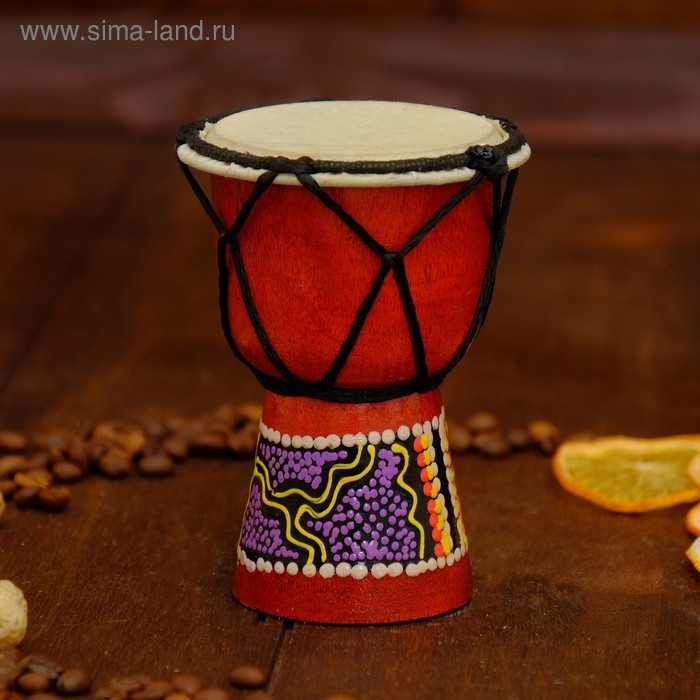 Сувенирный музыкальный инструмент "Барабан Джембе" 8,5х8,5х12 см МИКС