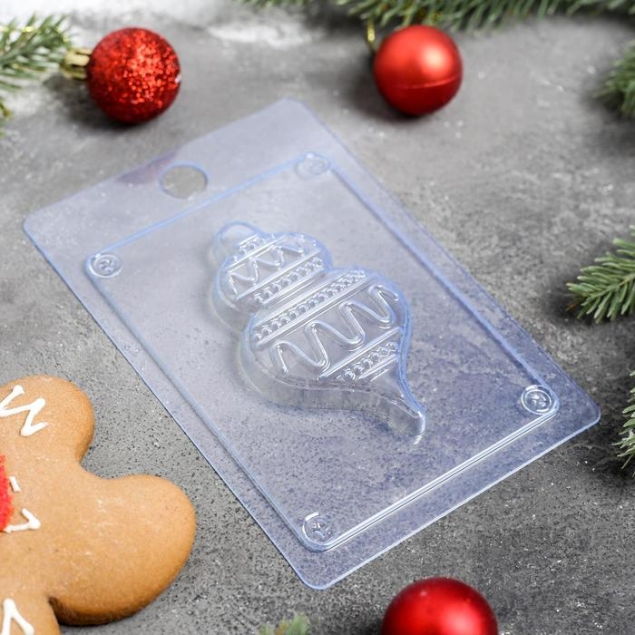 Форма для шоколада и конфет пластиковая &laquo;Ёлочная игрушка&raquo;, 15&times;10 см, цвет прозрачный