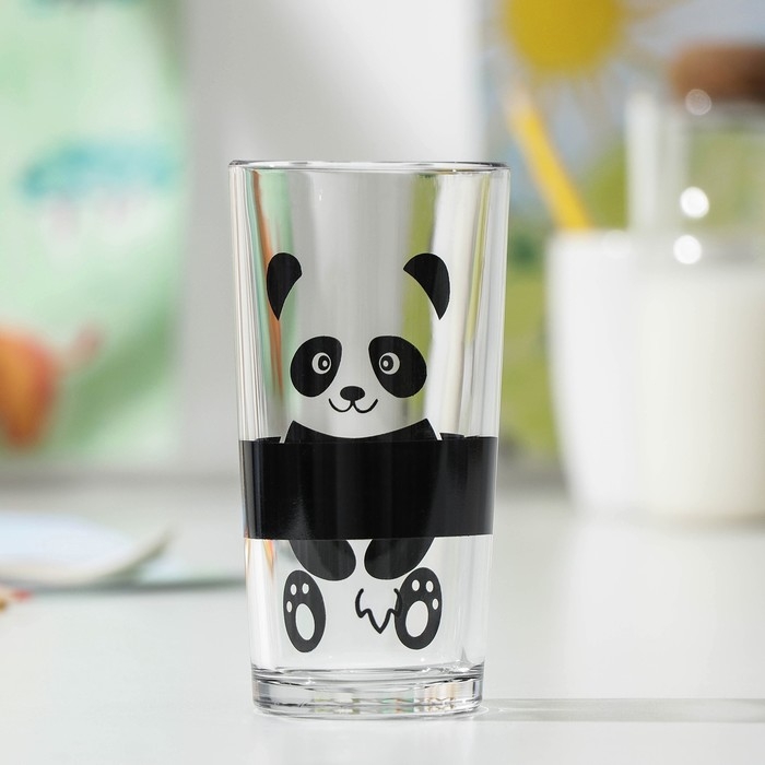 Стакан высокий для молока Доляна &laquo;Панда&raquo;, 230 мл
