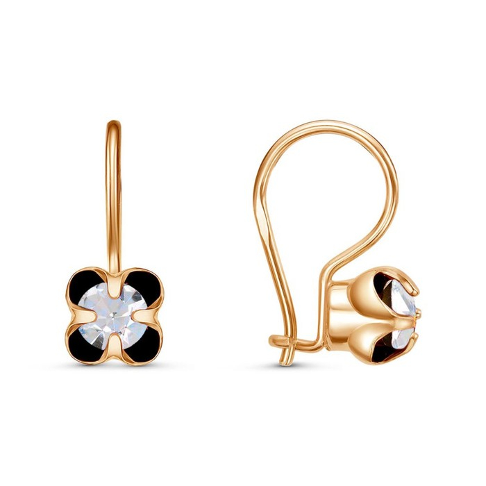 Серьги детские «Классика», мини-ромашка, розовое золочение, цвет МИКС Серьги детские «Классика», мини-ромашка, розовое золочение, цвет МИКС