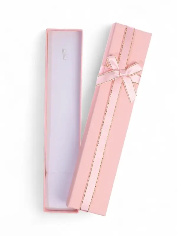 Набор короборчек подарочных 6 шт.  под браслет/цепочку/часы, 21*4*2, цвет розовый с перламутровым бл