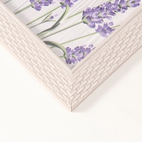 Фоторамка пластик 30х40 см "Корзинное плетение" белая 33,4х43,4 см