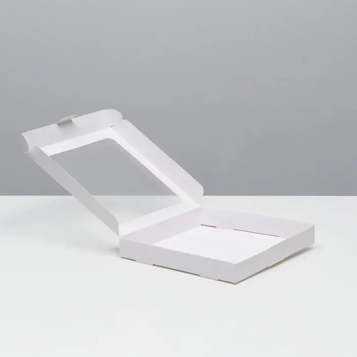 Коробка самосборная, белая, 21&times;21&times;3 см