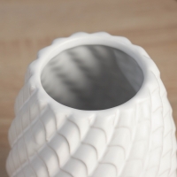 Керамическая ваза для цветов, сухоцветов &laquo;Лоренс&raquo;, настольная, d-7.5 см, 22&times;11 см, белый