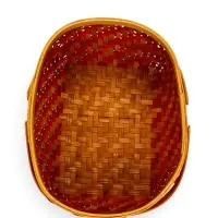 Набор корзин 2 шт 34х27х14  26х24х13 см ручка h=18/18 см красн-оранж