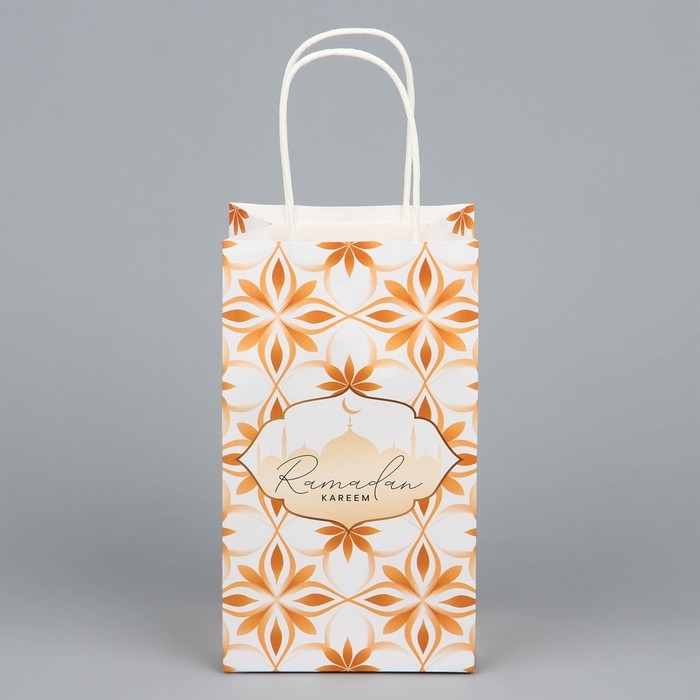 Пакет подарочный крафтовый &laquo;Рамадан&raquo; , Ramadan kareem, 12 х 21 х 9 см