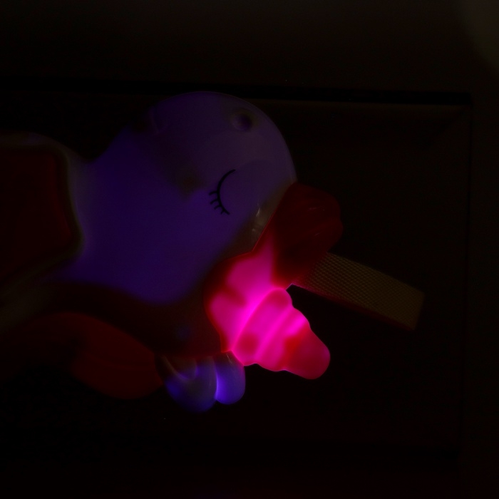 Музыкальная игрушка - подвеска &laquo;Любимый единорог&raquo;, прорезыватель - погремушка, звук, свет, цвет розовый