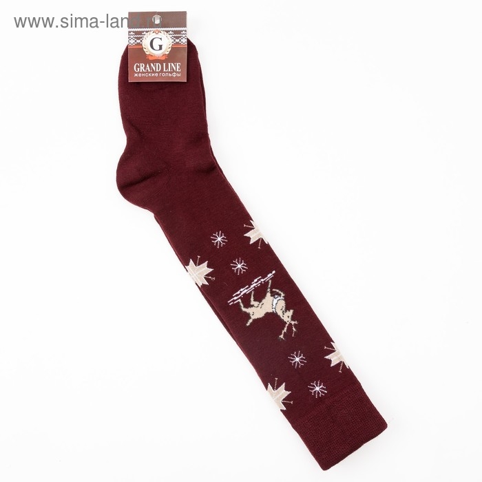 Гольфы женские новогодние махровые шерстяные, цвет МИКС, размер 23-25 Гольфы женские новогодние махровые шерстяные, цвет МИКС, размер 23-25