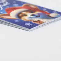 Блокнот А7, 16 л "Новогодний корги"