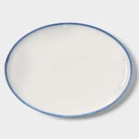Блюдо овальное Blue Lagoon Magistro 31 см 30.5,х22.7&times;2.3, белое, синий